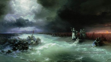 passage des juifs à travers la mer rouge Ivan Aivazovsky Peinture à l'huile